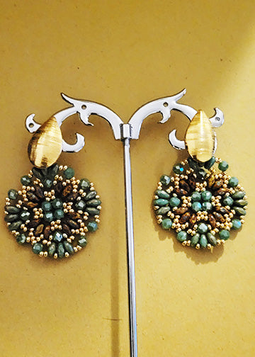 Cikara Emerald Bloom Drop Earrings