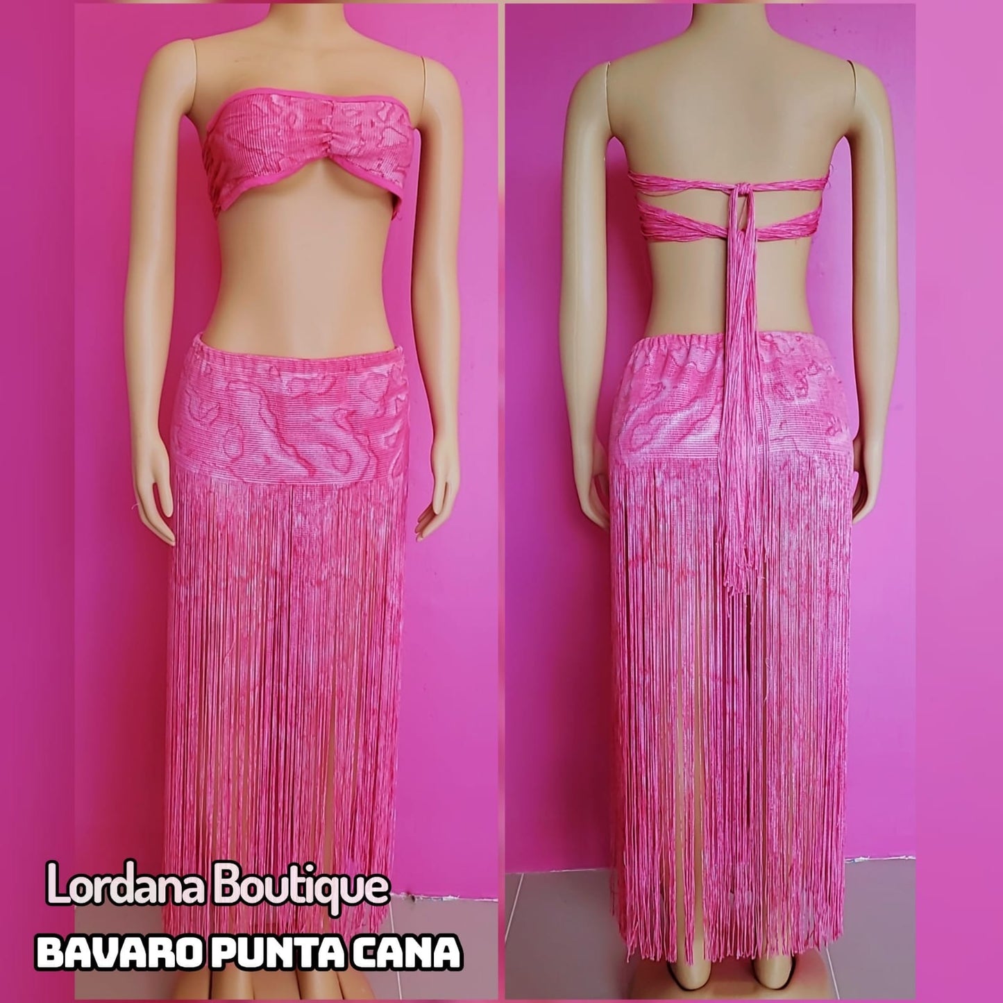 Two-Piece Fringe Bandeau Set