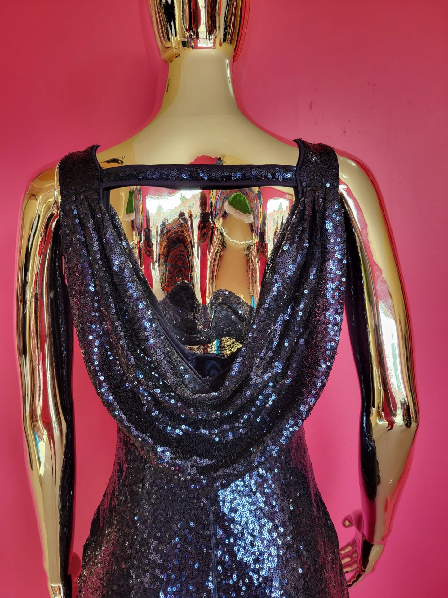 Midnight Blue Sequin Mermaid Gown