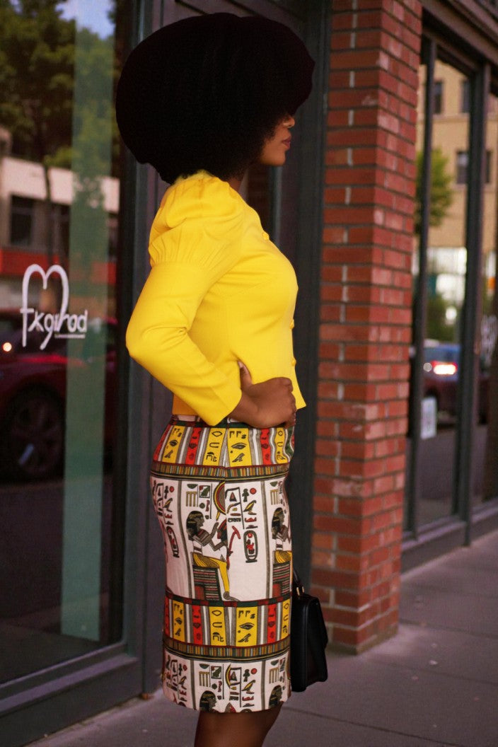 Cleopatra Fitted Short Skirt
