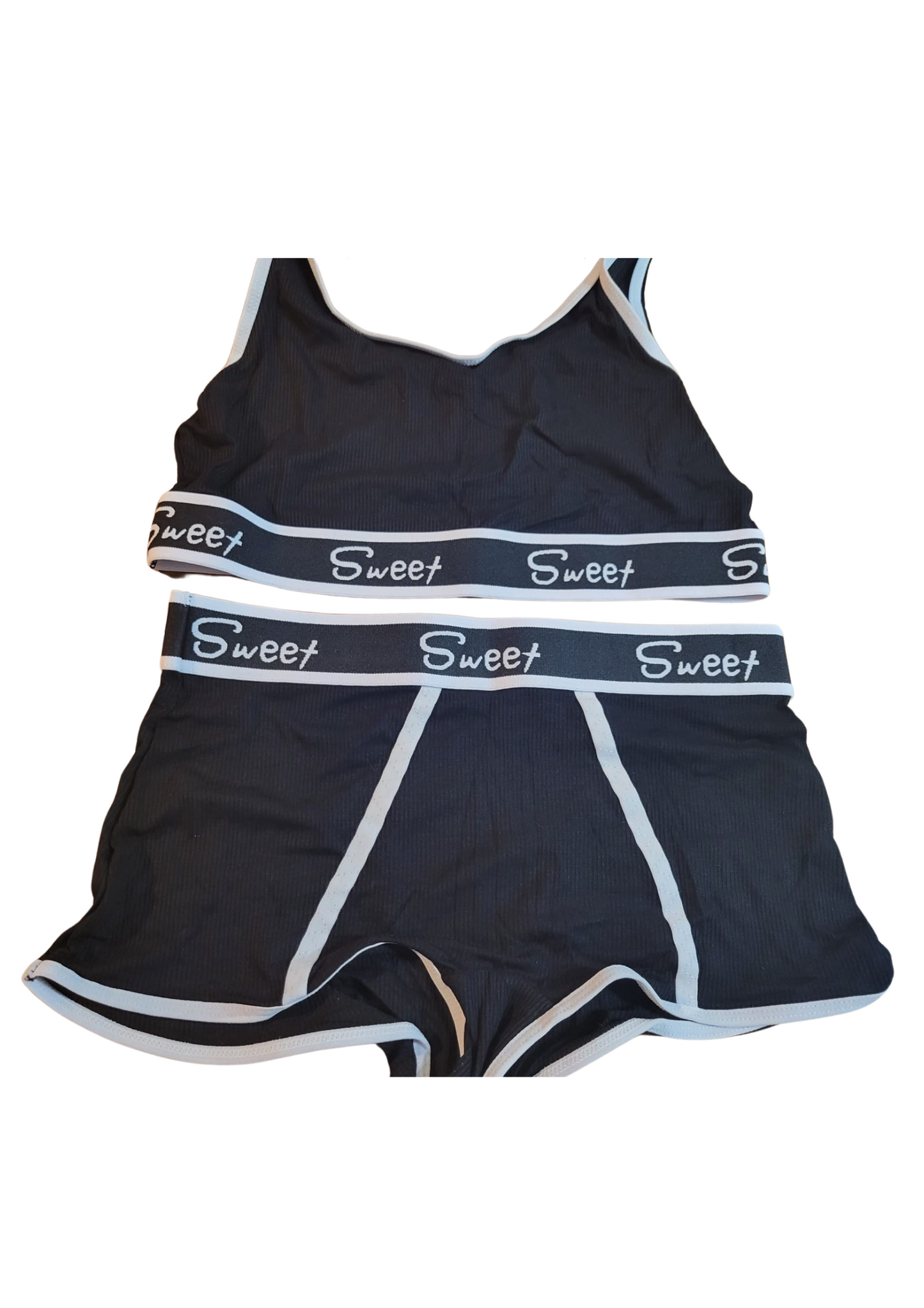 Sweet Comfort Ribbed Lounge Set - Top & Shorts