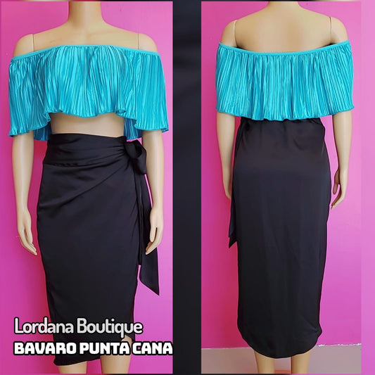 Women's Off-Shoulder Ruffled Crop Top