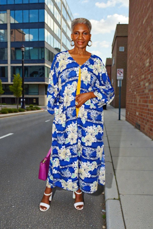 Tajita  Floral  Puff Sleeves Duster