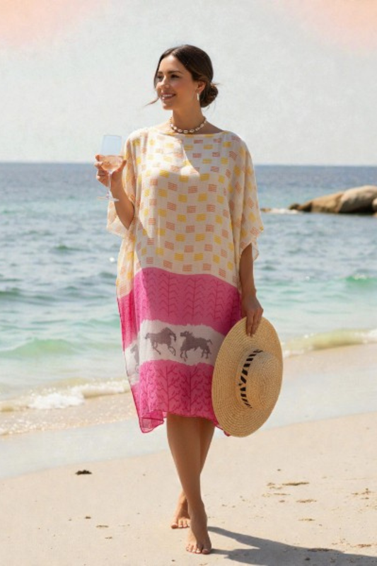 Jackeline Vintage Color Blocking Tunic